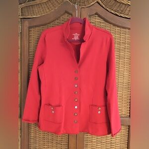Women's Red  Knit Activewear Jacket